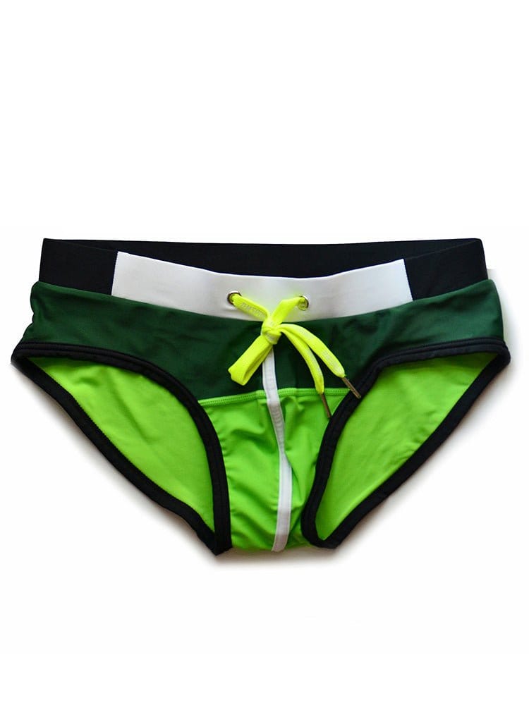 menaful Green / M Low Waist Swim Briefs