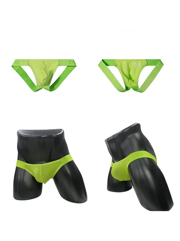 menaful Green / M Men's Solid-color Sexy Erotic Thong