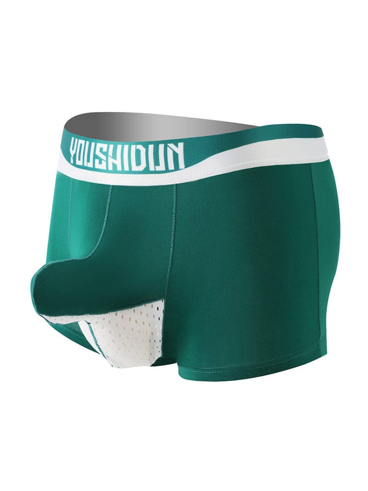 menaful Green / M Mid-waist Cotton Breathable Boxer Briefs