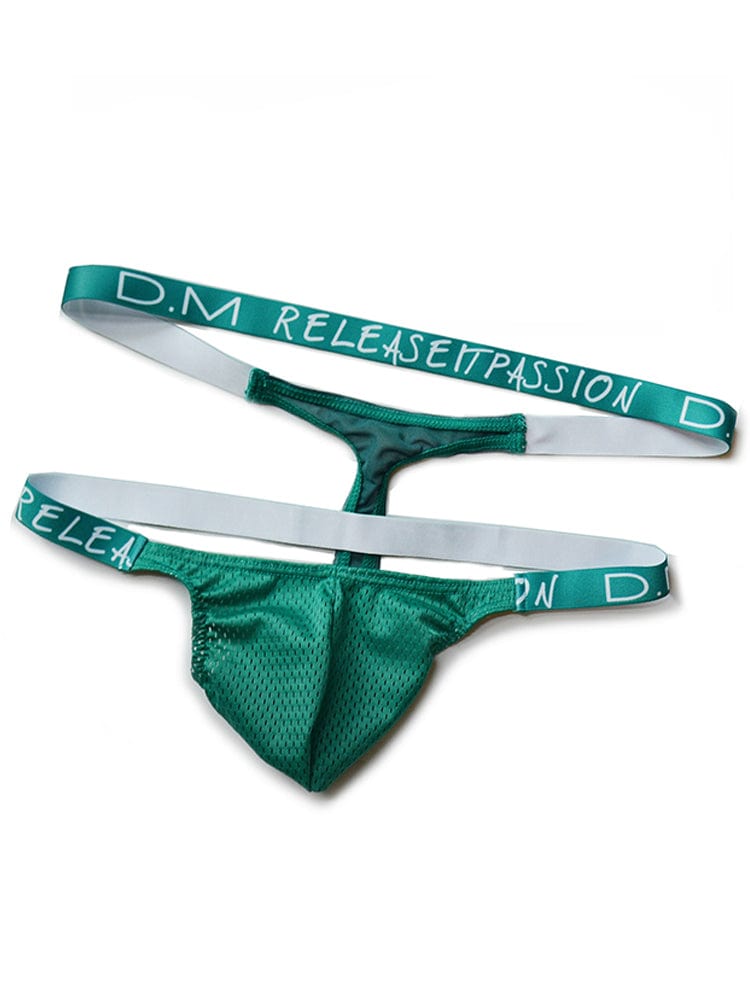 menaful Green / M Sexy Mesh Temptation Monogram Thong