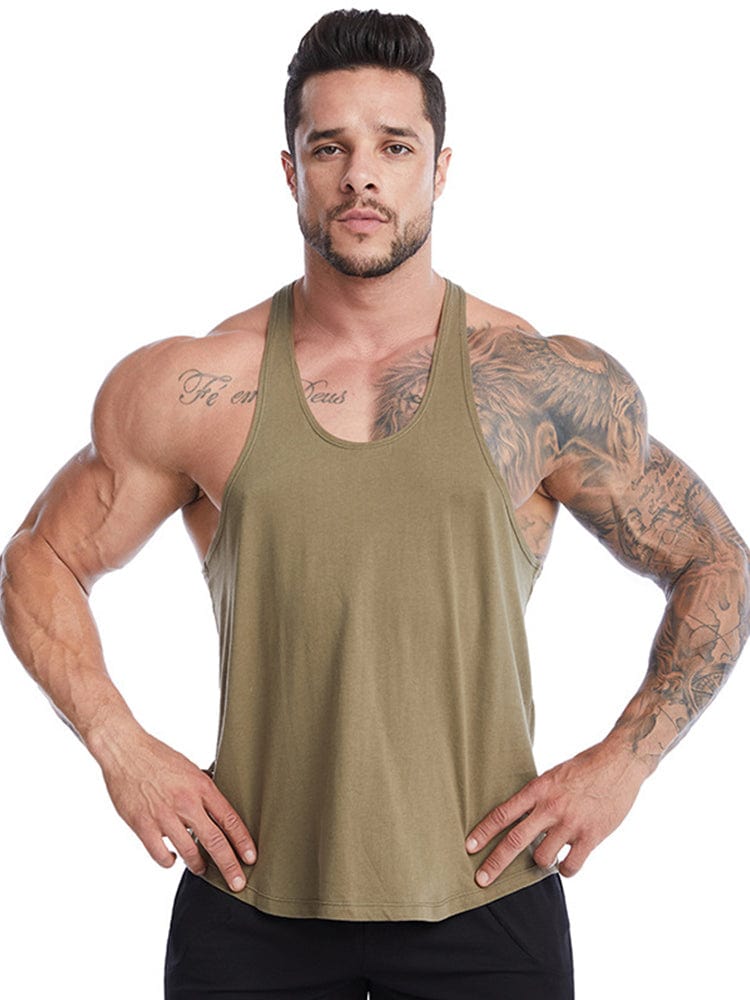 menaful Green / M Sleeveless Fitness Vest