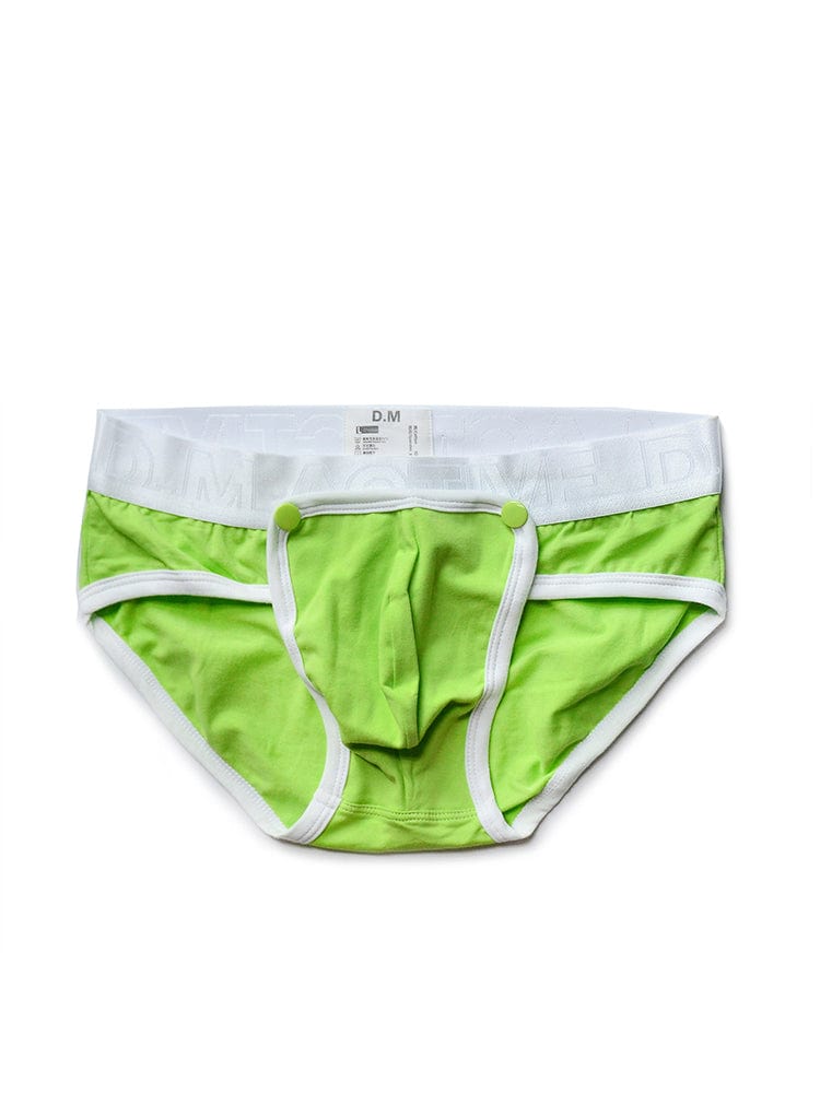 menaful Green / M Sports Button Cotton Briefs