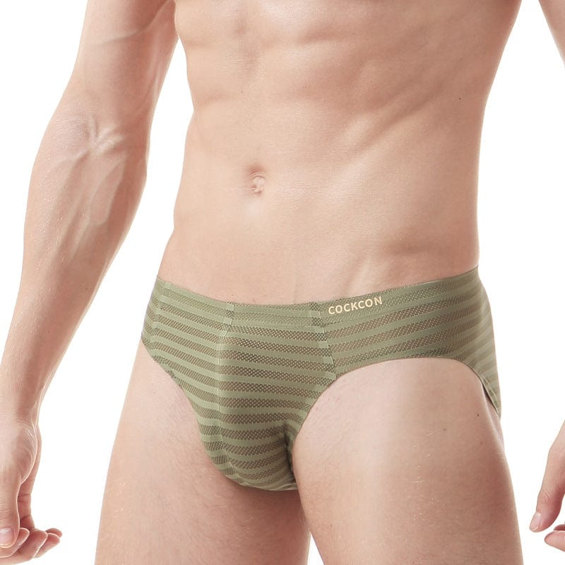 Menaful™ green / S Men's Seamless Ultra-Thin Breathable Mid-Rise Briefs