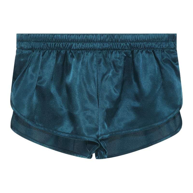 menaful Green / S Ruffled Mens Solid Color Boxer Briefs