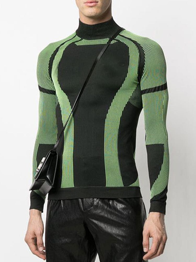 menaful Green / S Turtleneck Gym T-Shirt