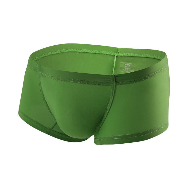 menaful Green / S U Convex Sexy Low Waist Boxer Briefs