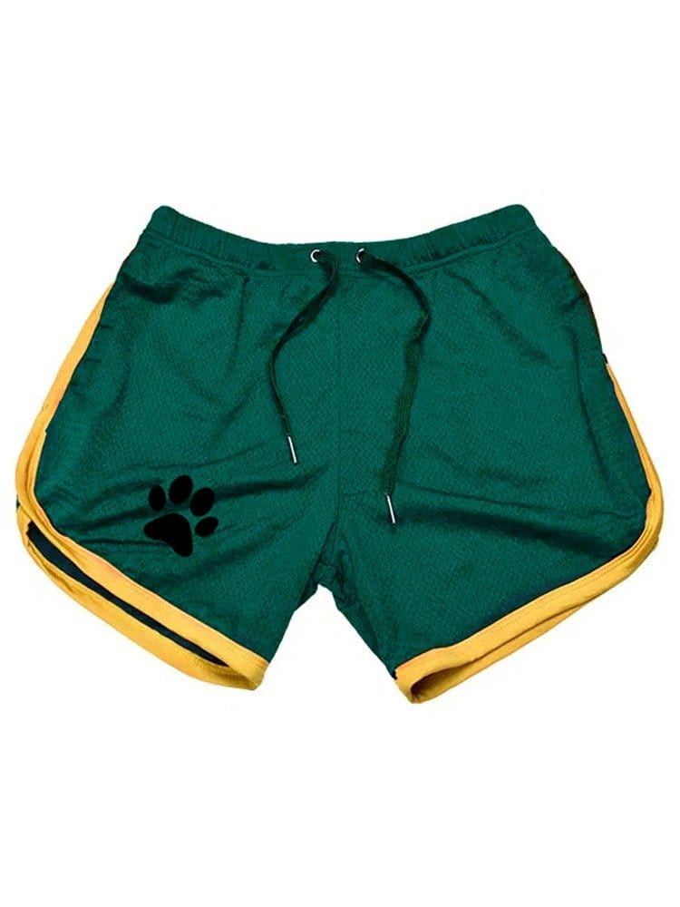 menaful Green & Yellow / M Bear Pride Paw Shorts