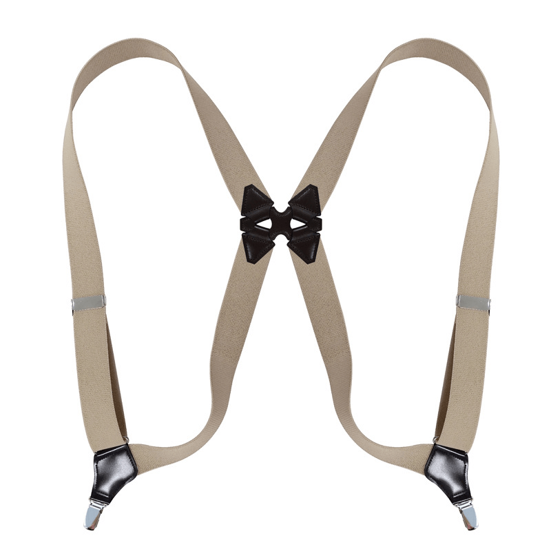 menaful harness Beige / One Size Retro Gentleman Men's Suspender Harness