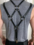 menaful harness Black / One Size Men's Sexy Corset Bundle Strap Harness Strap - Black