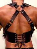 MENAFUL™ harness Black / One Size / PU leather Leather Corset Harness Strap - Black