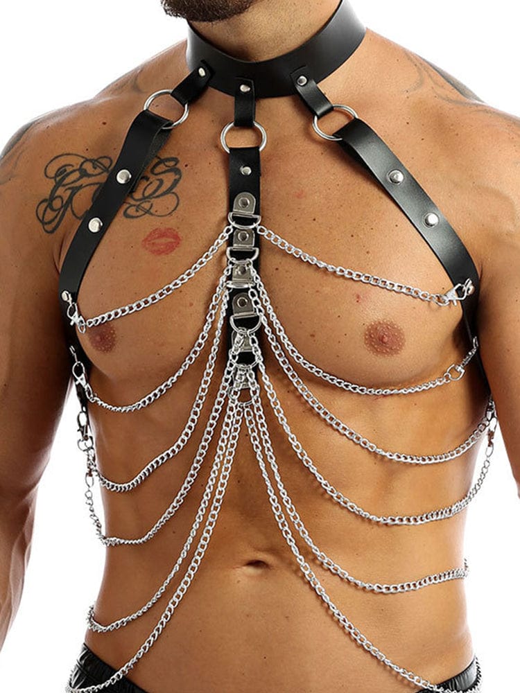 menaful harness Mens Chain Link Fetish Harness