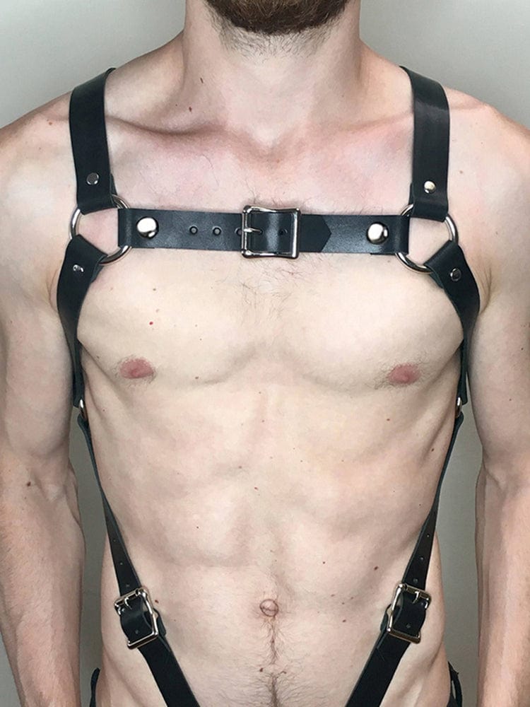 menaful harness PU-Black / One Size Mens Chest Harness