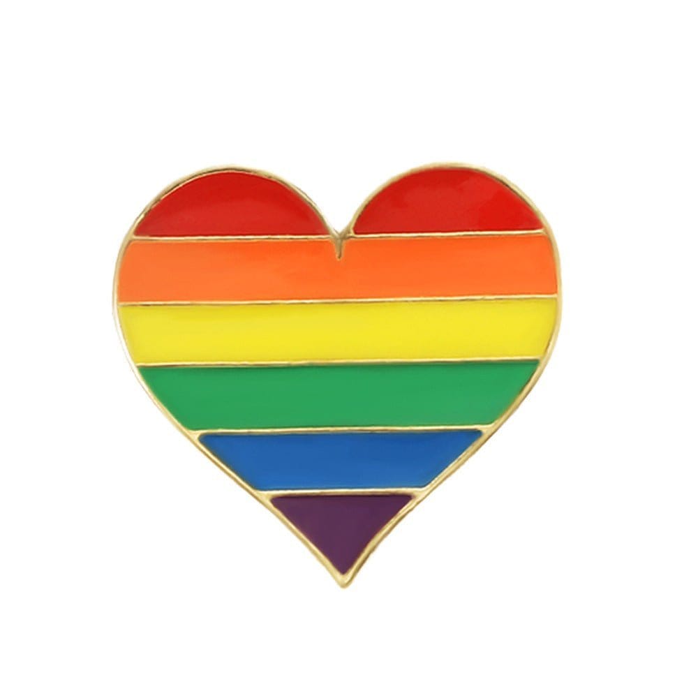 Menaful™ heart-shaped Creative Rainbow Chest Pin