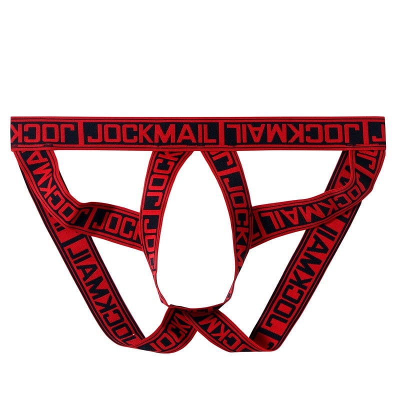 Menaful™ JM250red / onesize Men's Low-Rise Sexy Letter Print/Solid Color Thongs