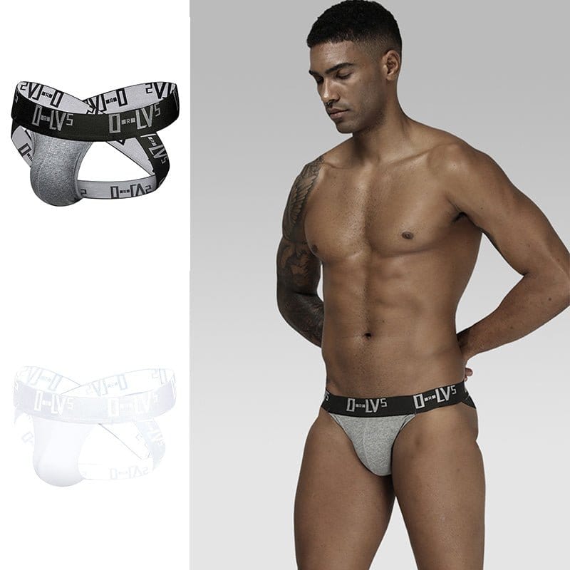 menaful Jockstrap Color 3 / S 2 Pack Sexy Hollow Out Mens Jockstraps