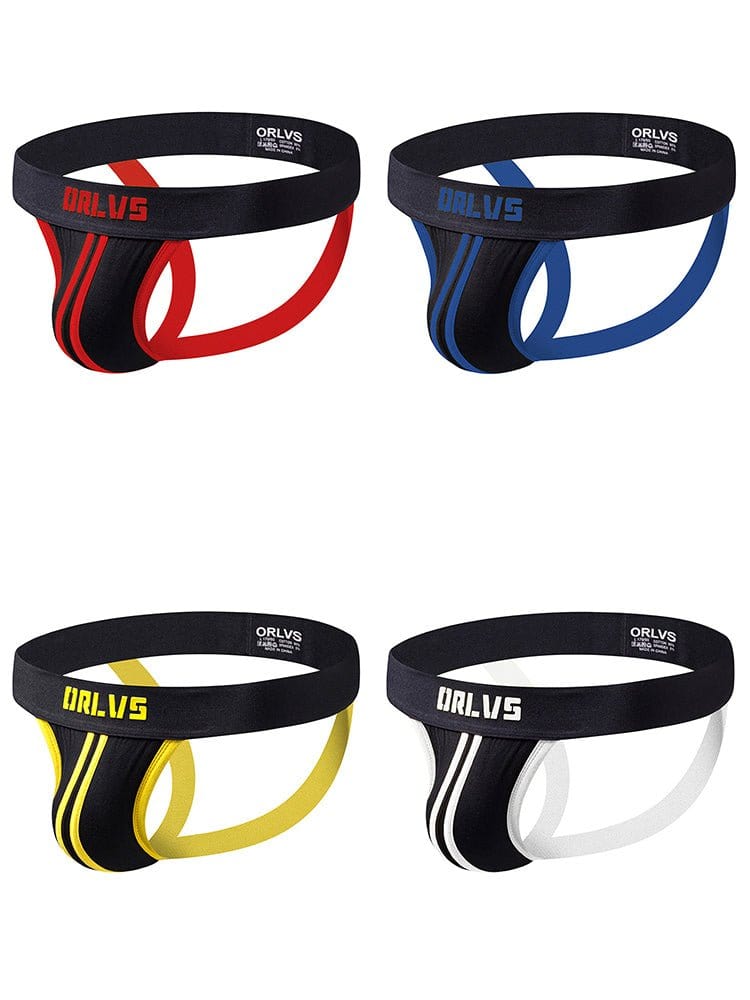 menaful Jockstrap Color 7 / S 4 Pack Contrast Colors Low Rise Jockstraps