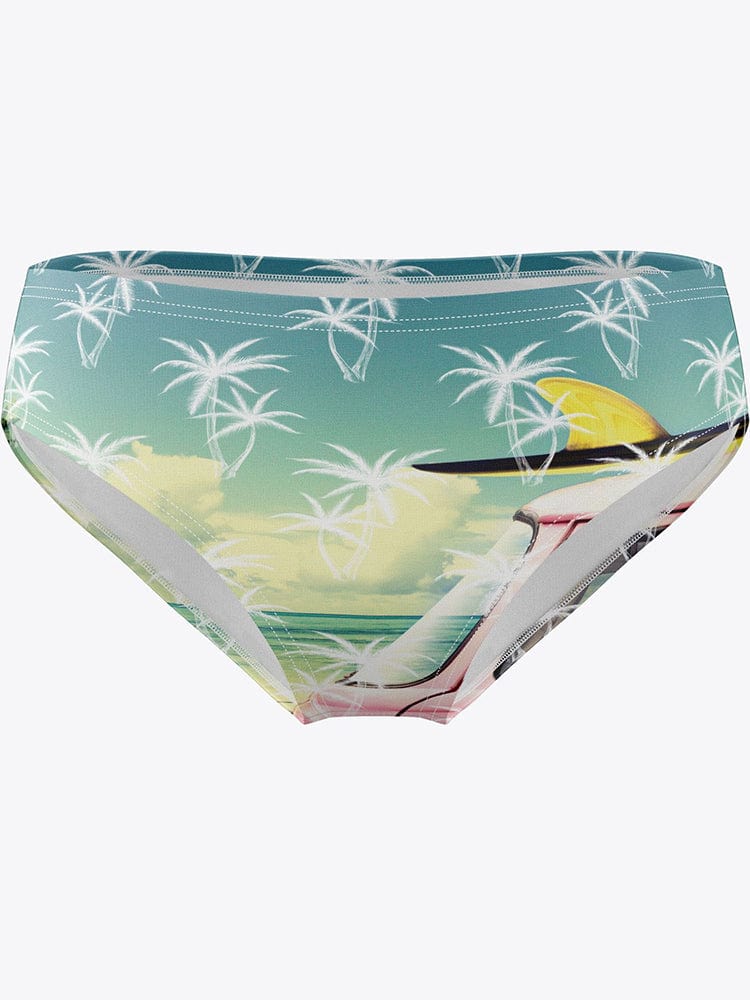 menaful L / S Men's 3D Printed Beach Swim Briefs