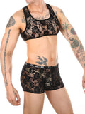 menaful Lace Sexy Stretch Underwear Suit