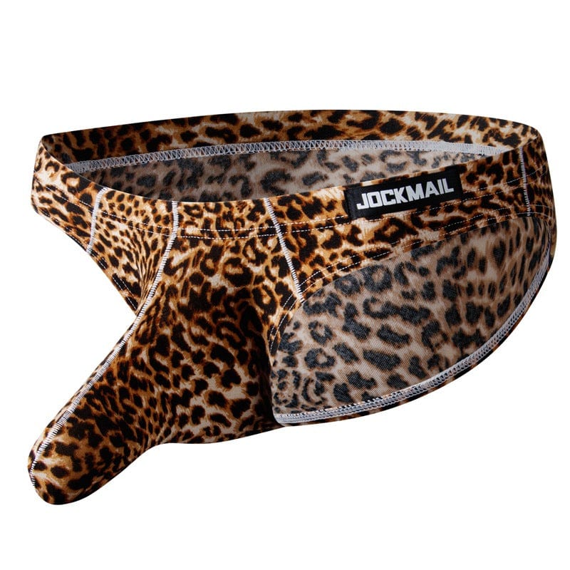 Menaful™ Leopard yellow / M Men's Sexy Leopard Print Large Pouch Brief