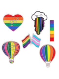 menaful Lgbt Creative Love Flag Hot Air Balloon Pin