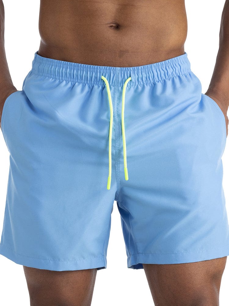 menaful Light Blue / M Men's Plus Size Athletic Casual Board Shorts