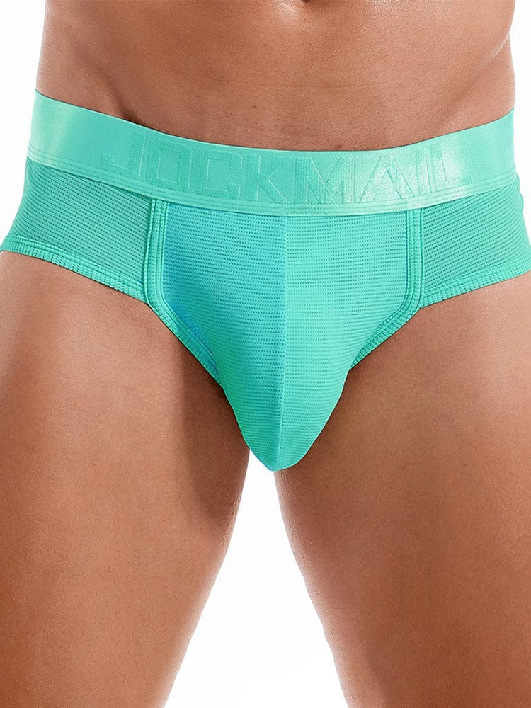 menaful Light Blue / M Mesh Breathable Fitness Briefs