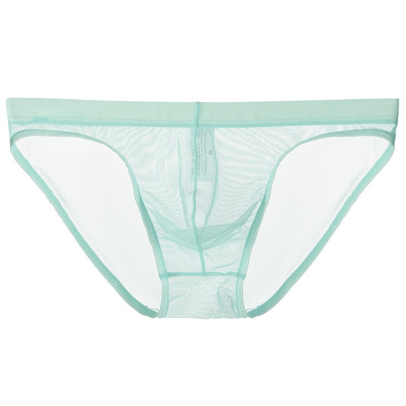 menaful Light Blue / M Mesh Low Waist Sexy Pouch Bag Briefs