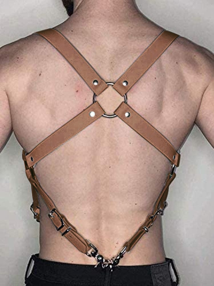 menaful Light Brown / One Size Sexy Leather Shoulder Straps