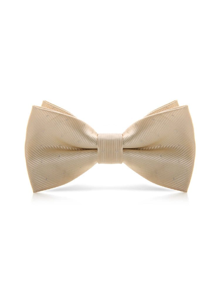 menaful Light Gold Evening shirt suit bow tie