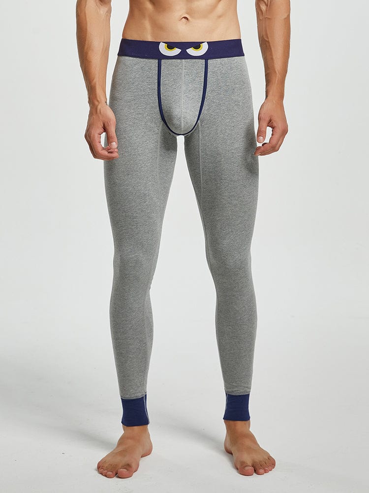 menaful Light Gray / M Men's Long Johns U Convex Leggings