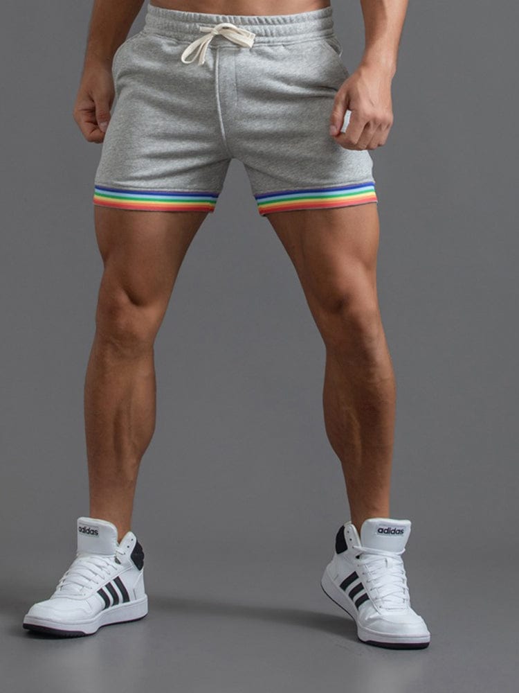 menaful Light Gray / S Men's Cotton Sports Shorts