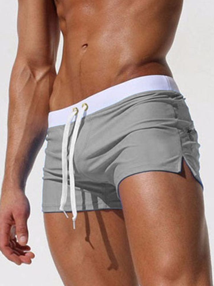 menaful Light Gray / S Men's Quick-drying Swimming Trunks (High Quality Version)