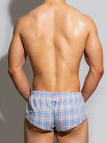 menaful Low Rise Sexy Plaid Home Boxer Briefs