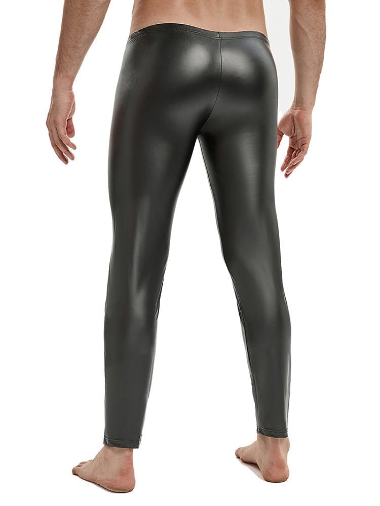 menaful Low Waist Leather Leggings