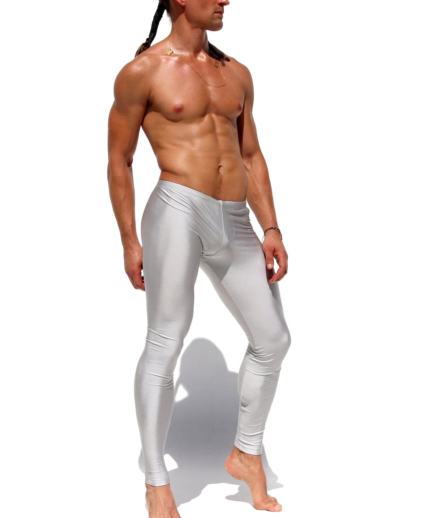 menaful Low Waist Men's Elastic Leggings