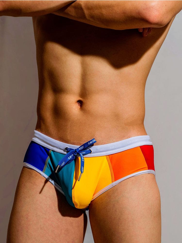 menaful Low Waist Sexy Rainbow Briefs