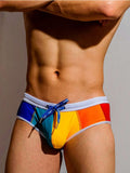 menaful Low Waist Sexy Rainbow Briefs