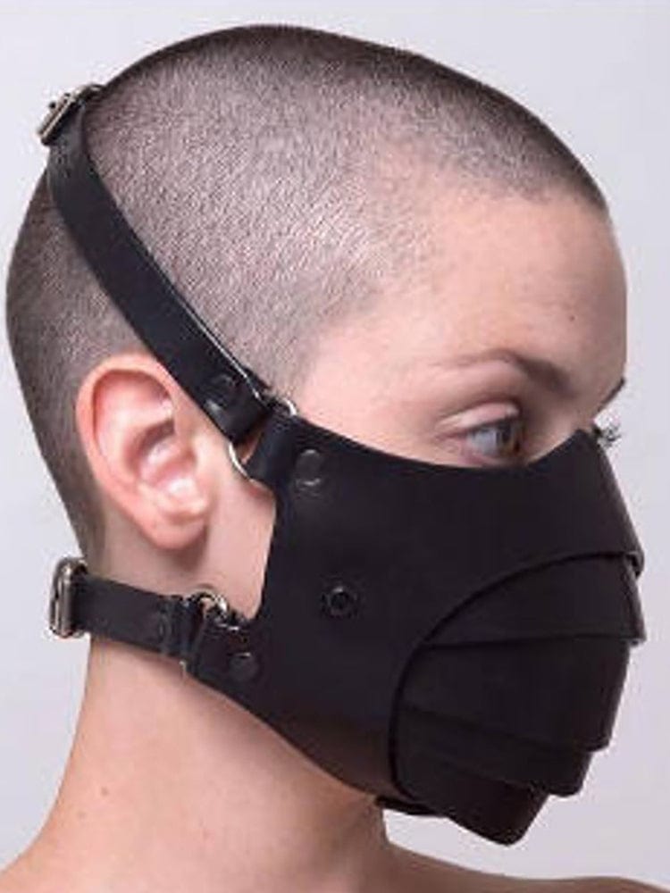 menaful MASK Black / One Size Punk Leather Breathable Mask - Black