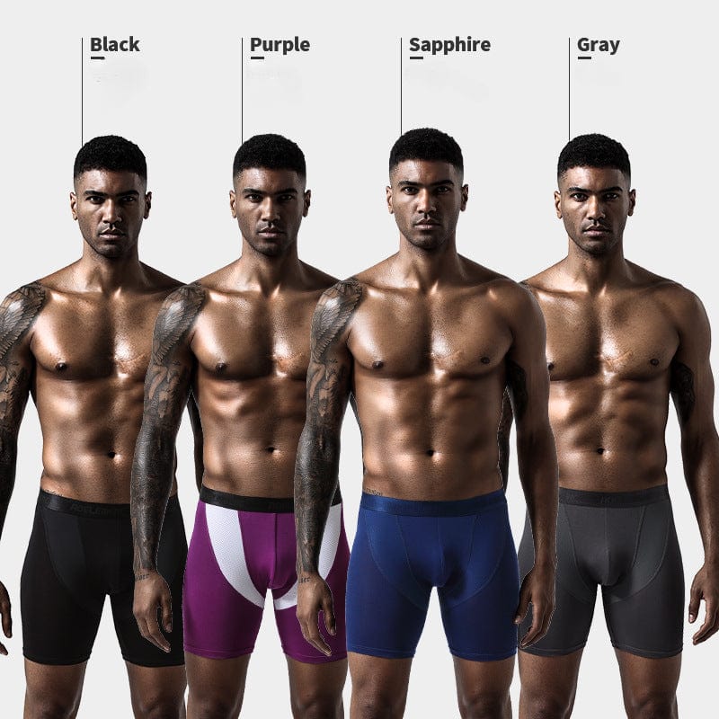 Menaful™ Men's Anti-Chafing Modal Breathable Sports Long Boxer Briefs