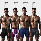 Menaful™ Men's Anti-Chafing Modal Breathable Sports Long Boxer Briefs