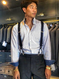 menaful Men's British Retro Style Straps Clip Suit Suspenders