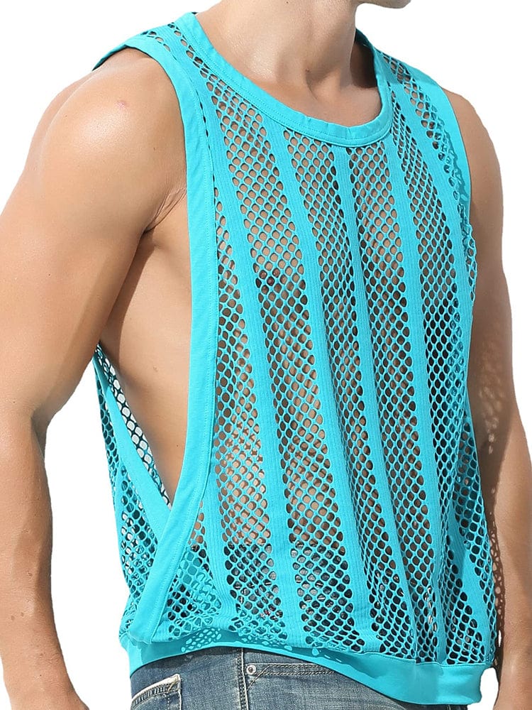 menaful Men's Casual Hollow Out Sexy Tank Top