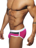 menaful Men's Color Block Pouch Swim Briefs