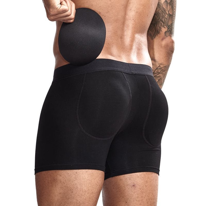 Menaful™ Men's Cotton Butt-Lifting Boxer Brief (Removable Hip Padding)