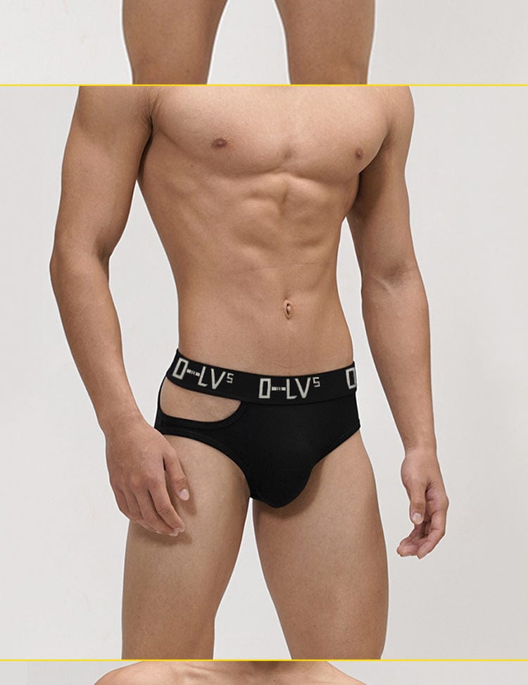 Menaful™ Men's Cotton Hollow-out Sexy Briefs With Side Cutouts