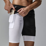 Menaful™ Men's Double-Layer Quick-Dry Fitness Shorts