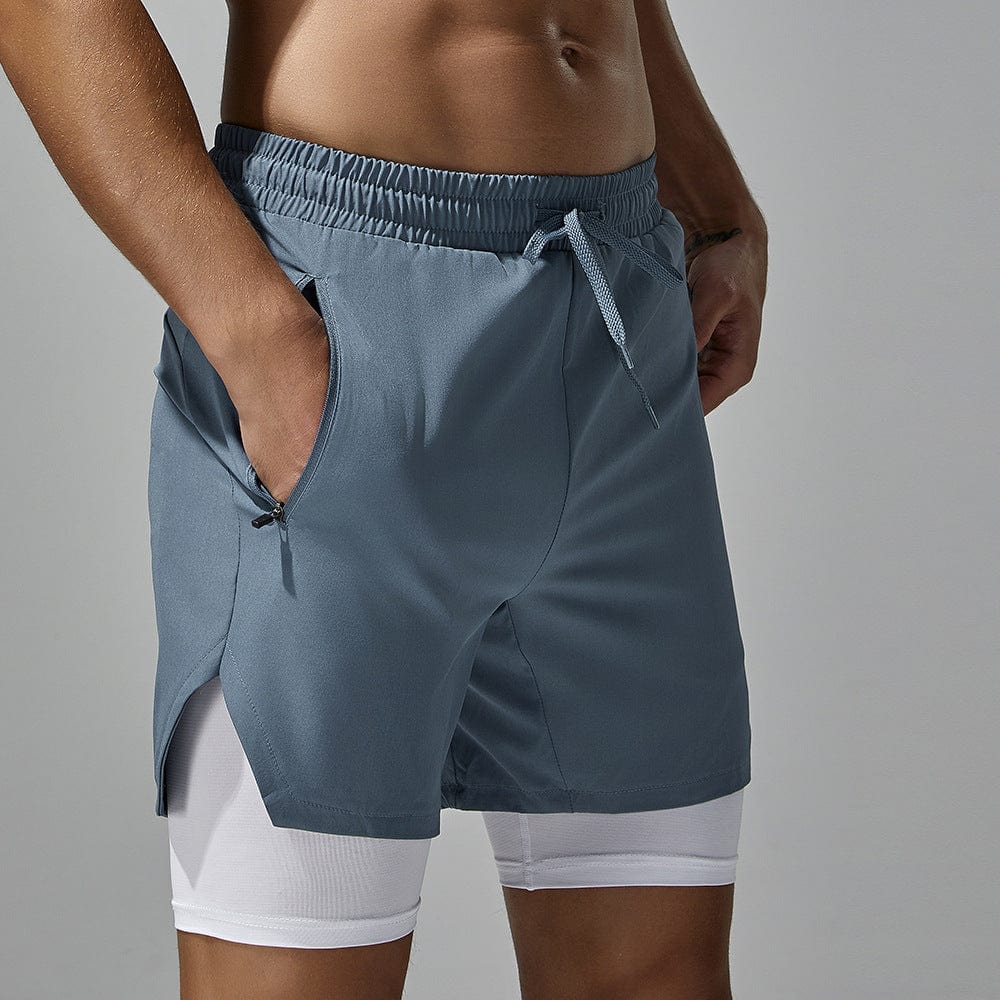 Menaful™ Men's Double-Layer Quick-Dry Fitness Shorts