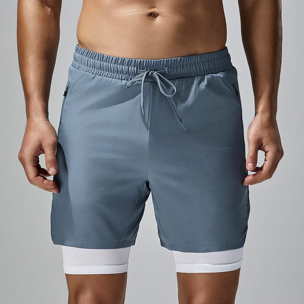 Menaful™ Men's Double-Layer Quick-Dry Fitness Shorts