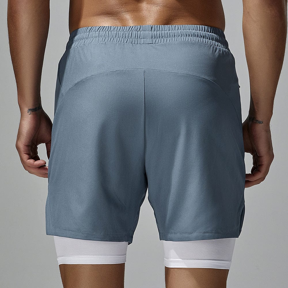 Menaful™ Men's Double-Layer Quick-Dry Fitness Shorts