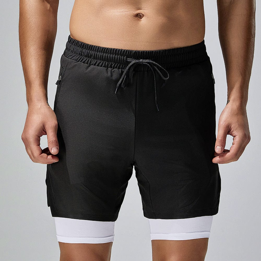 Menaful™ Men's Double-Layer Quick-Dry Fitness Shorts